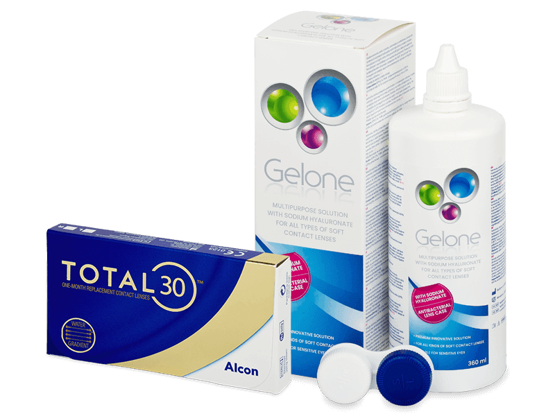 TOTAL30 (6 čoček) + roztok Gelone 360 ml - Výhodný balíček