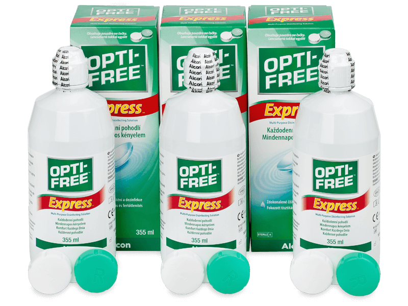Roztok OPTI-FREE Express 3 x 355 ml  - Výhodné trojbalení roztoku