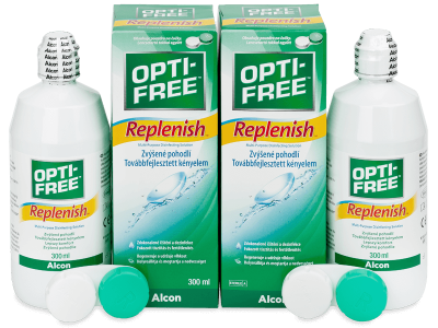 Roztok OPTI-FREE RepleniSH 2 x 300 ml  - Výhodné dvojbalení roztoku