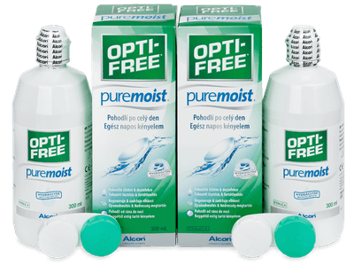 Roztok OPTI-FREE PureMoist 2 x 300 ml - Výhodné dvojbalení roztoku