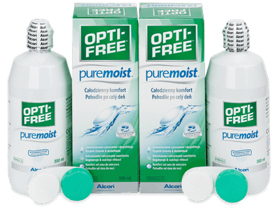 Roztok OPTI-FREE PureMoist 2 x 300 ml - Výhodné dvojbalení roztoku