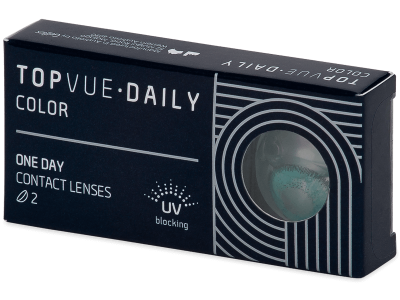 TopVue Daily Color - Turquoise - nedioptrické jednodenní (2 čočky) - Barevné kontaktní čočky
