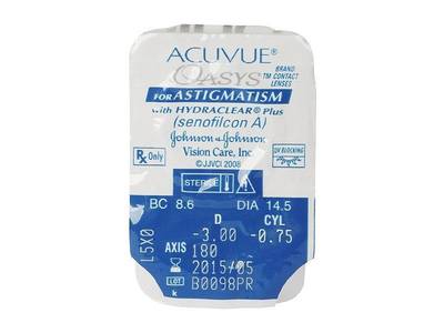 Acuvue Oasys for Astigmatism (6 čoček) - Vzhled blistru s čočkou