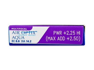 Air Optix Aqua Multifocal (3 čočky) - Náhled parametrů čoček