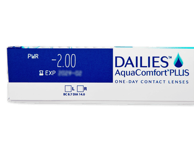 Dailies AquaComfort Plus (90 čoček) - Náhled parametrů čoček