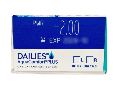 Dailies AquaComfort Plus (30 čoček) - Náhled parametrů čoček