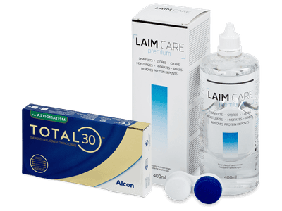 TOTAL30 for Astigmatism (3 čočky) + roztok Laim Care 400 ml