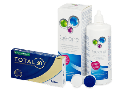 TOTAL30 for Astigmatism (6 čoček) + roztok Gelone 360 ml