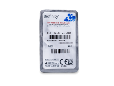 Biofinity (6 čoček) - Vzhled blistru s čočkou
