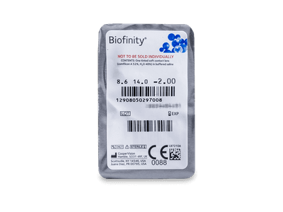 Biofinity (6 čoček) - Vzhled blistru s čočkou