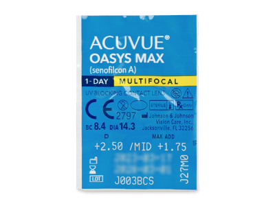 Acuvue Oasys Max 1-Day Multifocal (30 čoček) - Vzhled blistru s čočkou