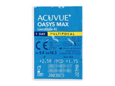 Acuvue Oasys Max 1-Day Multifocal (30 čoček) - Vzhled blistru s čočkou