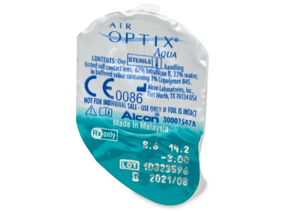 Air Optix Aqua (6 čoček) - Vzhled blistru s čočkou