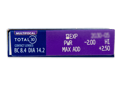 TOTAL30 Multifocal (3 čočky) - Náhled parametrů čoček