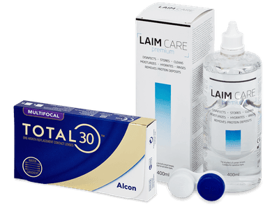 TOTAL30 Multifocal (3 čočky) + roztok Laim Care 400 ml