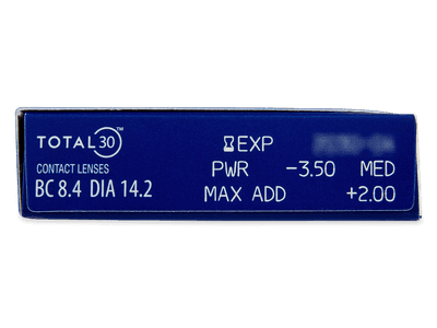 TOTAL30 Multifocal (6 čoček) - Náhled parametrů čoček