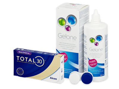 TOTAL30 Multifocal (6 čoček) + roztok Gelone 360 ml