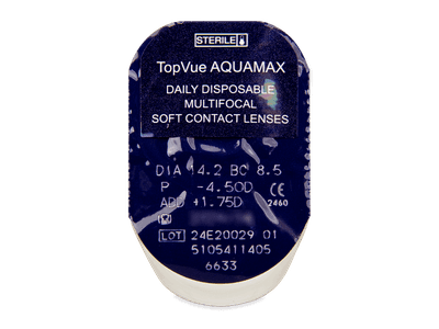 TopVue Daily Multifocal (5 čoček) - Vzhled blistru s čočkou