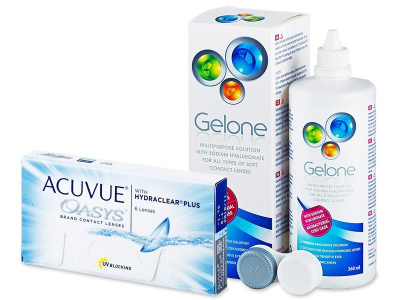 Acuvue Oasys (6 čoček) + roztok Gelone 360 ml