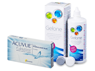 Acuvue Oasys (6 čoček) + roztok Gelone 360 ml