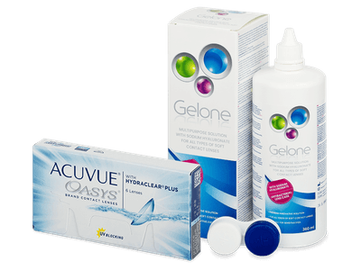 Acuvue Oasys (6 čoček) + roztok Gelone 360 ml - Výhodný balíček