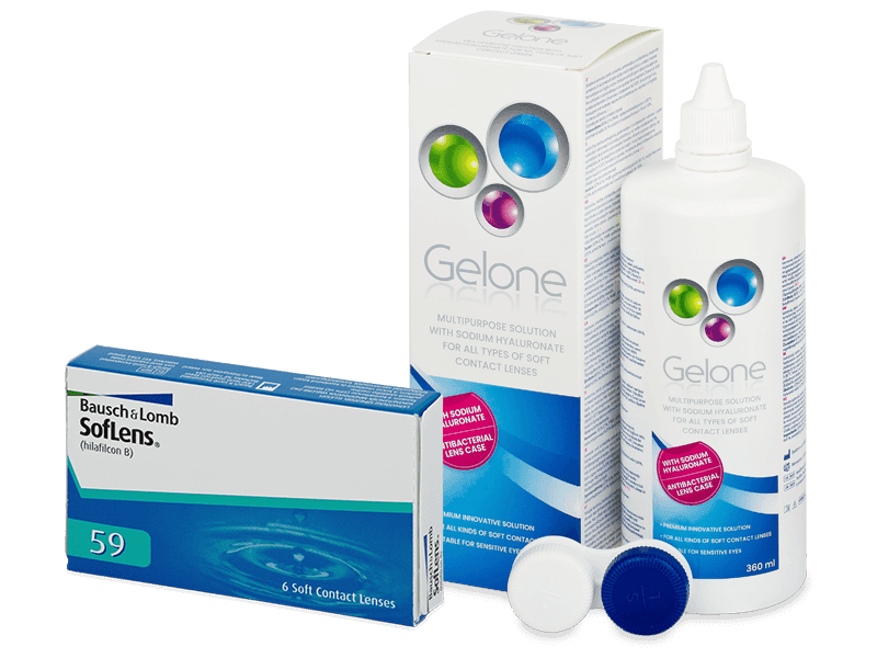 SofLens 59 (6 čoček) + roztok Gelone 360 ml - Výhodný balíček