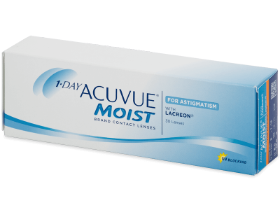 1 Day Acuvue Moist for Astigmatism (30 čoček) - Torické kontaktní čočky