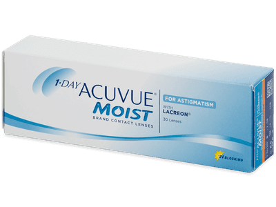 1 Day Acuvue Moist for Astigmatism (30 čoček) - Torické kontaktní čočky