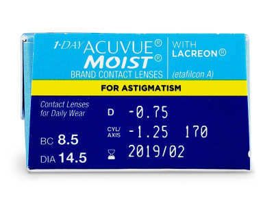 1 Day Acuvue Moist for Astigmatism (30 čoček) - Předchozí design