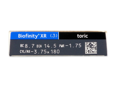 Biofinity XR Toric (3 čočky) - Náhled parametrů čoček