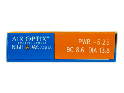 Air Optix Night and Day Aqua (6 čoček) - Náhled parametrů čoček